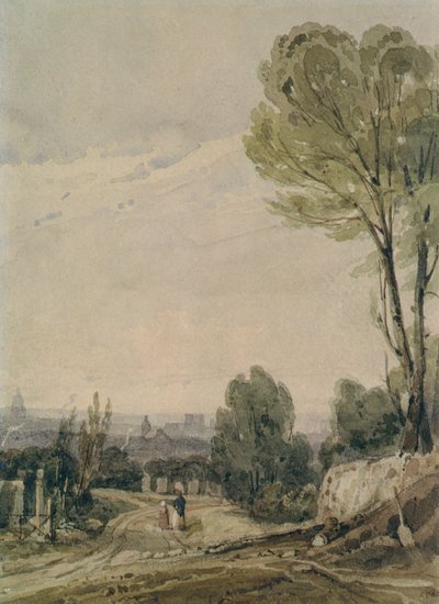 Paris vom Père Lachaise von Richard Parkes Bonington